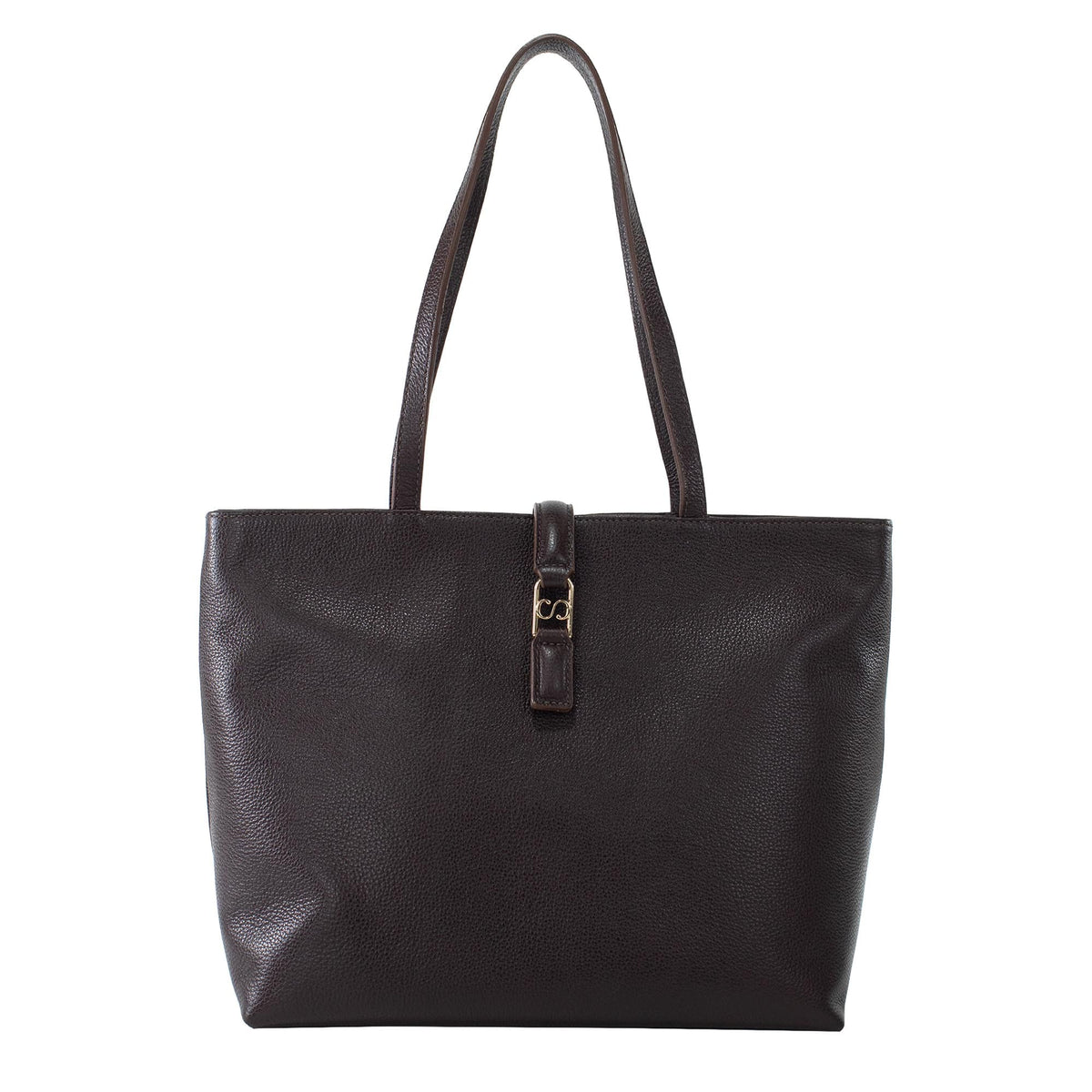 Bolsa Shopping Bag de Couro Liéri - Big Floater Chocolate