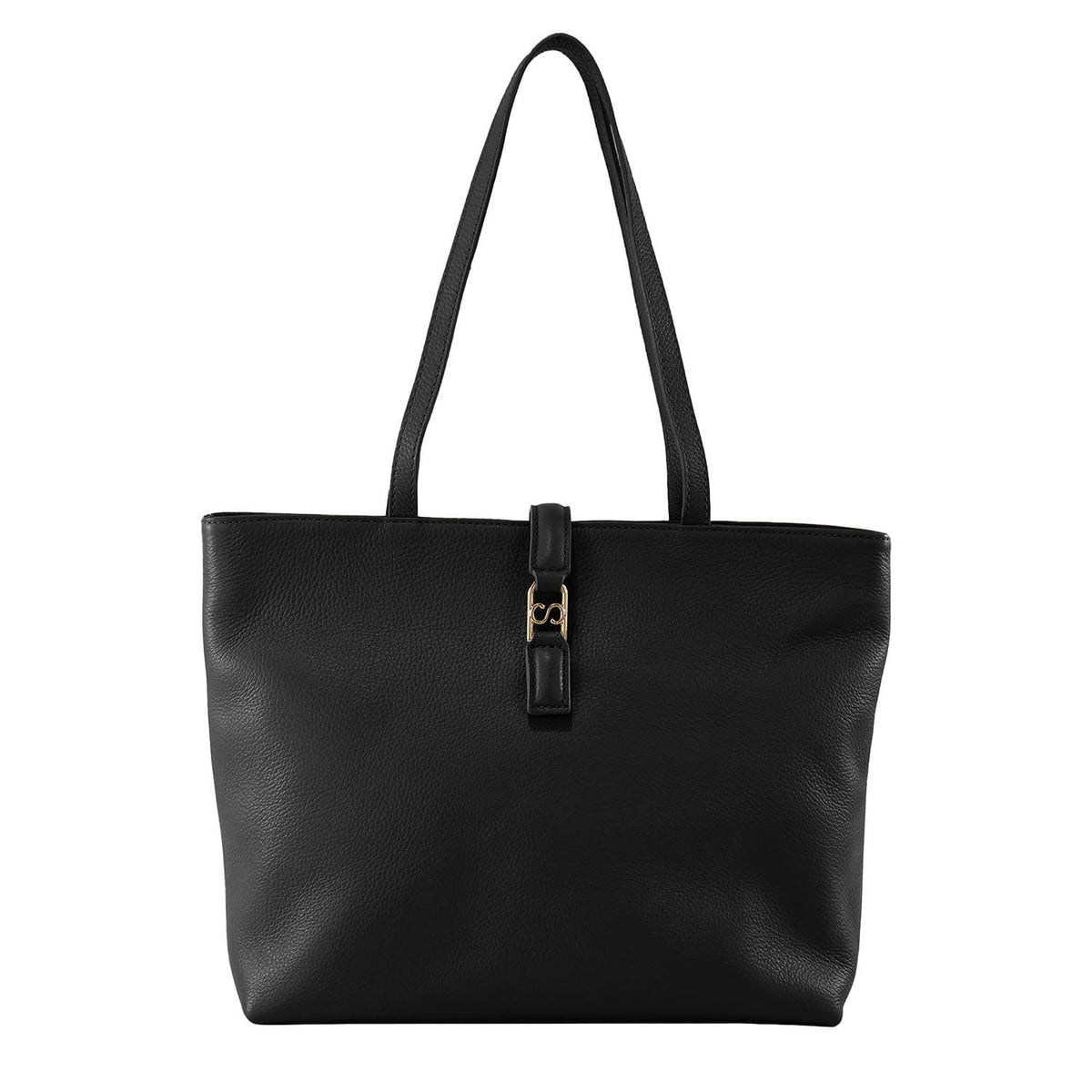 Bolsa Shopping Bag de Couro Liéri - Big Floater Preto