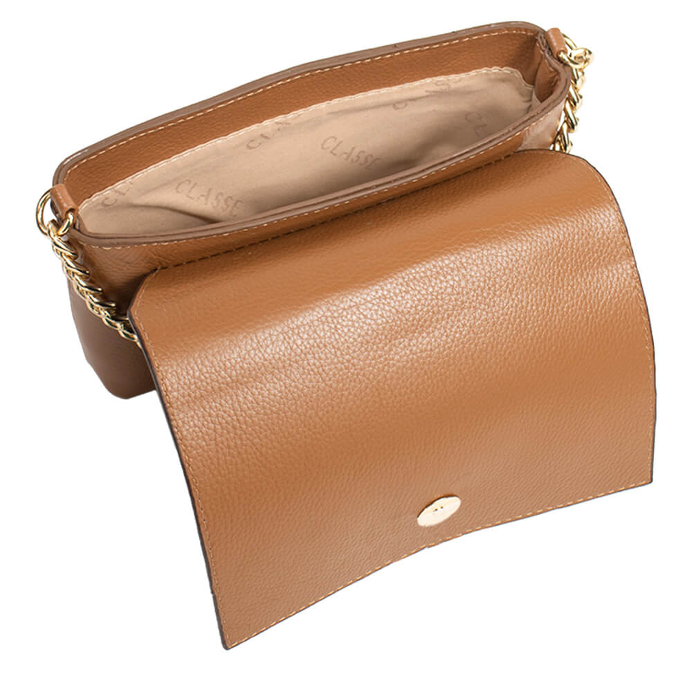 Bolsa Tiracolo Canvas Mia - Marrom/Nocciola