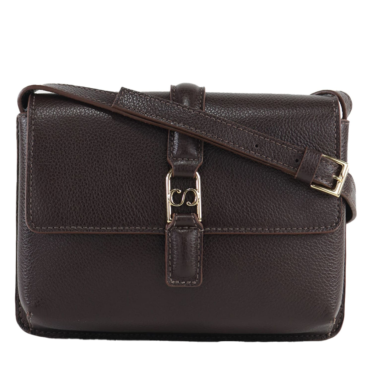 Bolsa Tiracolo de Couro Liéri - Chocolate