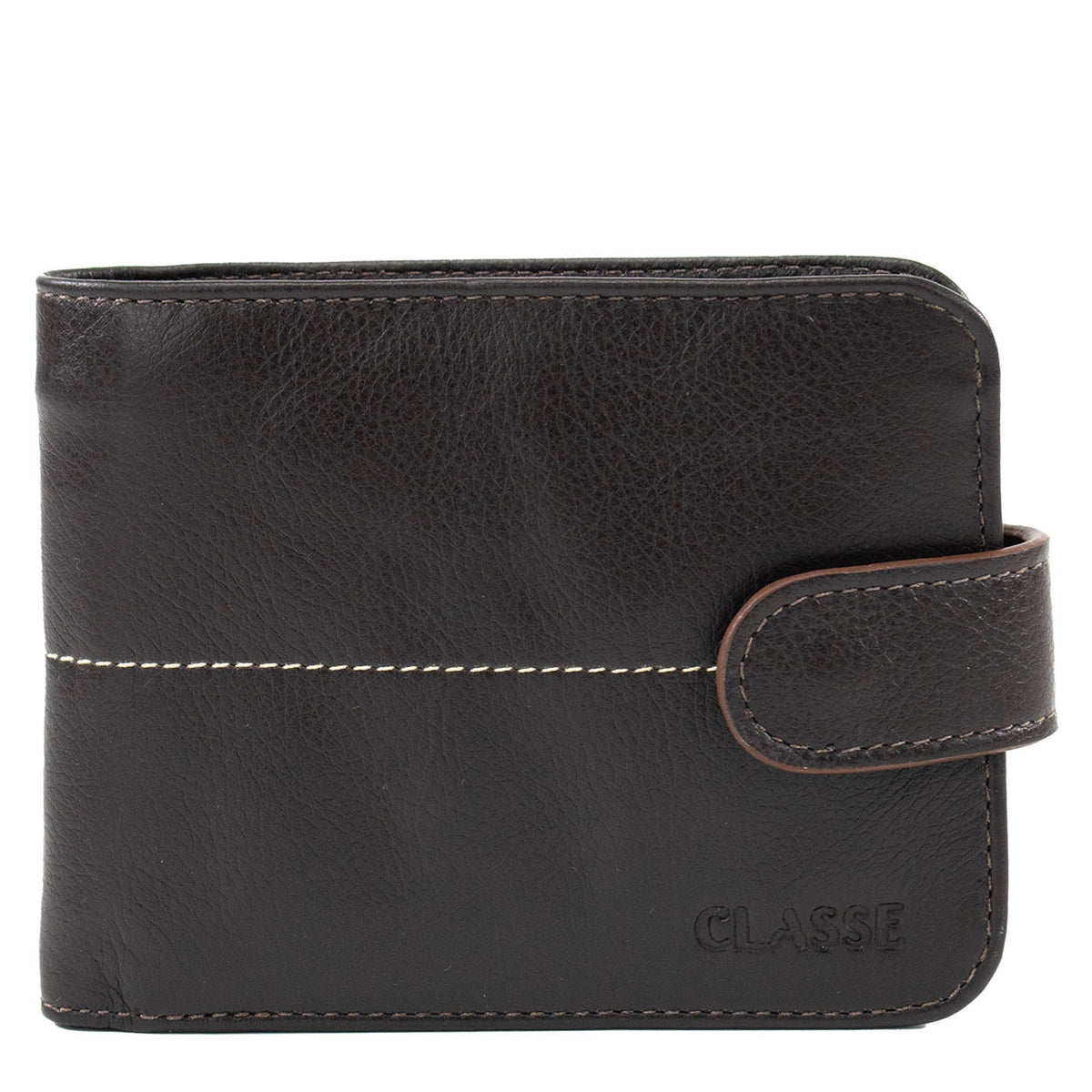 Carteira de Couro Masculina CB Social com Botão