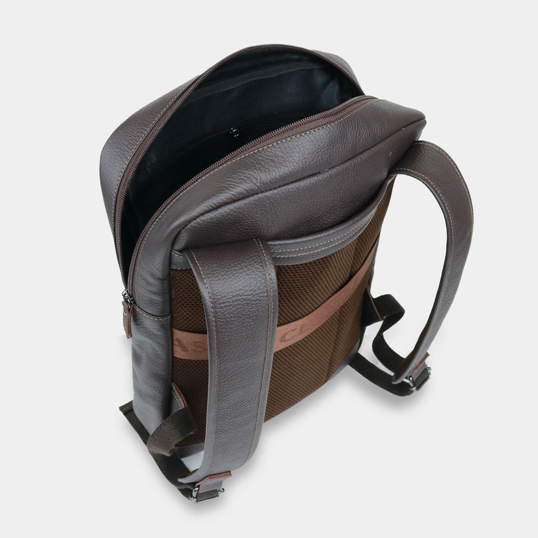 Mochila De Couro Masculina Media Office  - Confort Sand