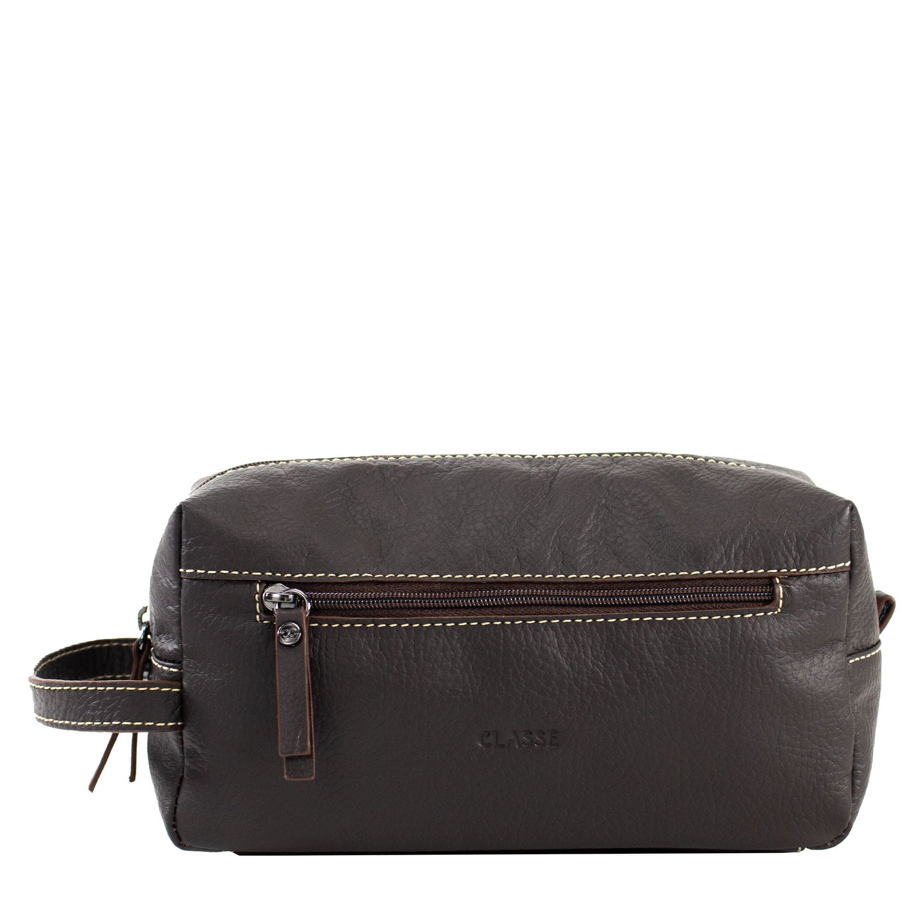 Nécessaire de Couro Masculina com Brasão Naútico