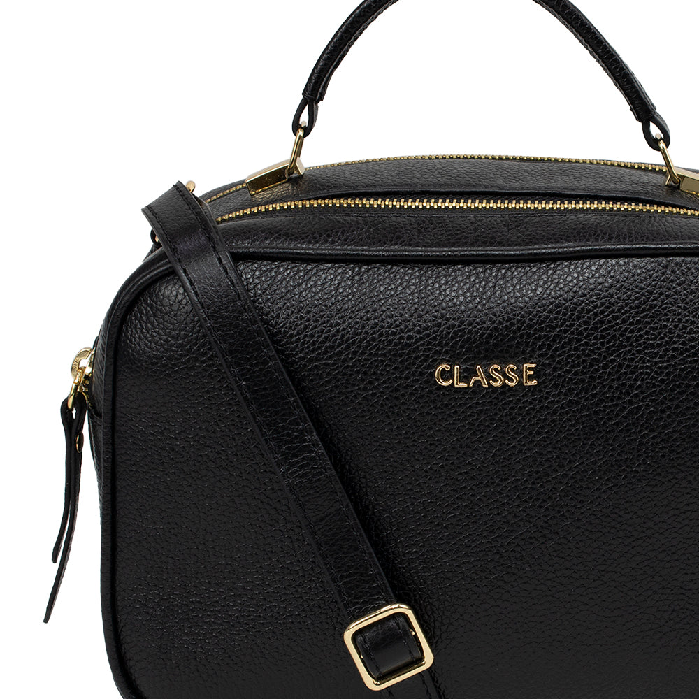 Câmera Bag Sofia Couro Liso - Preta