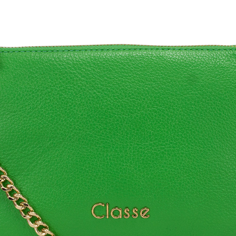 Bolsa Crossbody de Couro Clarita - Verde Tropical