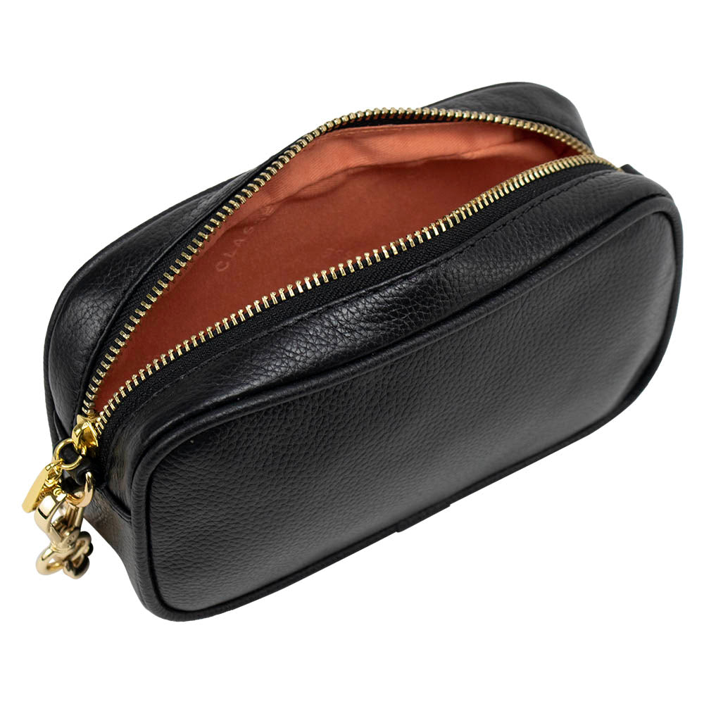 Bolsa Câmera Bag Maria Couro Matelassê Preta