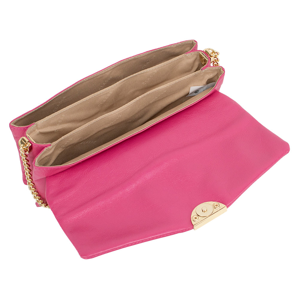 Bolsa Tiracolo de Couro Ana - Rosa