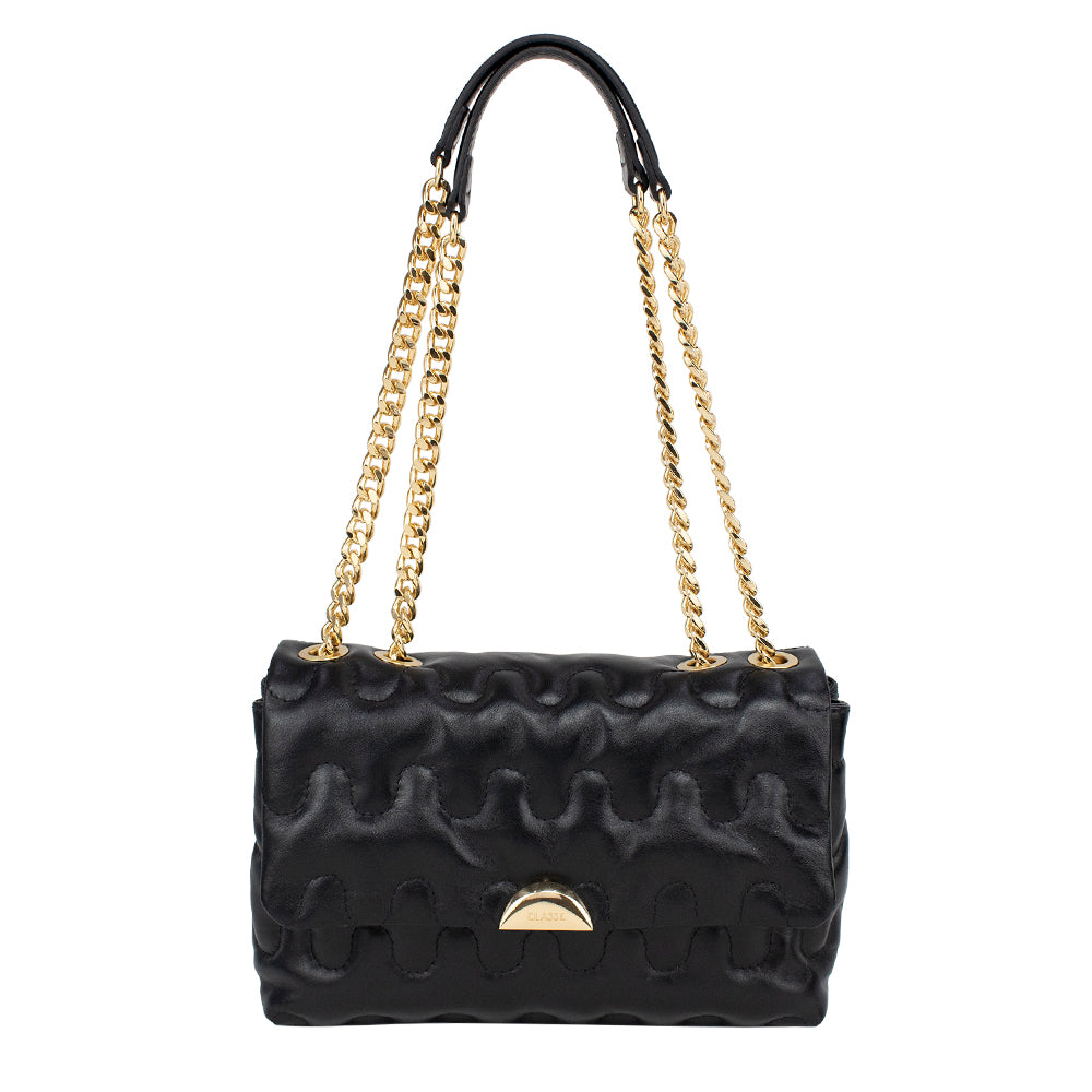 Bolsa Tiracolo de Couro Liza - Preta