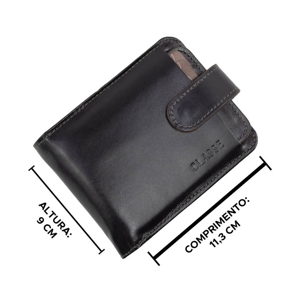 Carteira Masculina de Couro Social