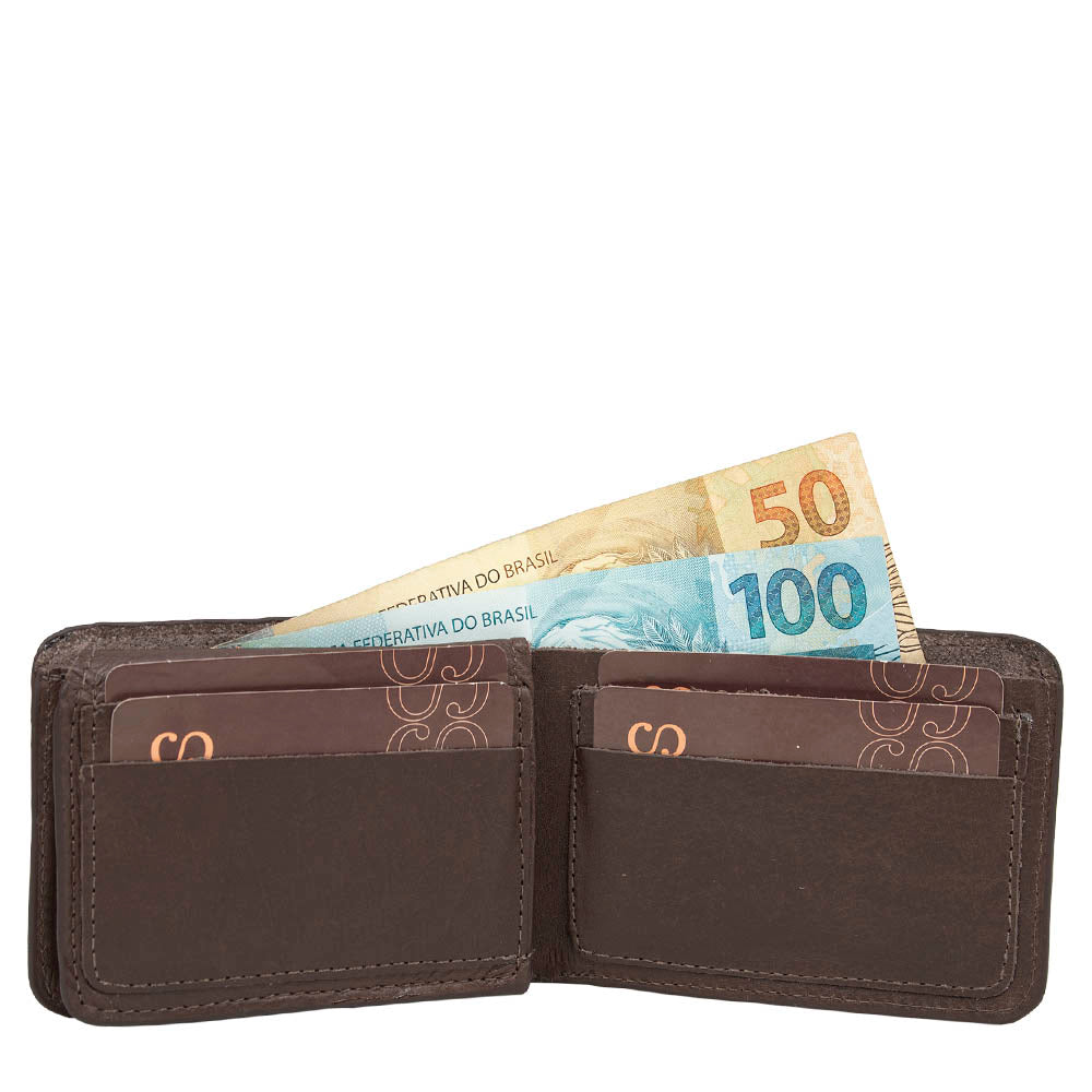 Carteira Masculina Slim de Couro