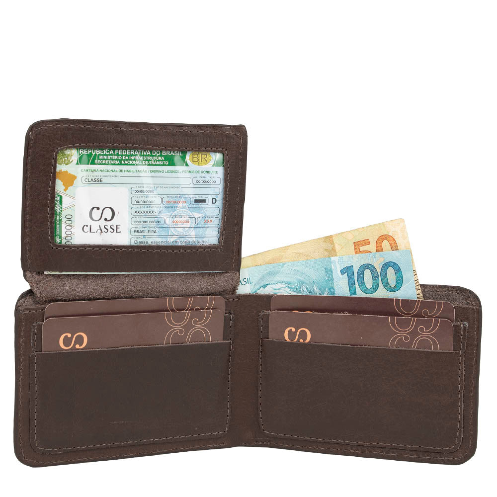 Carteira Masculina Slim de Couro