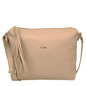 Bolsa Crossbody de Couro Liso - Média