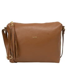 Bolsa Crossbody de Couro Liso - Média