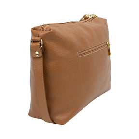 Bolsa Crossbody de Couro Liso - Média