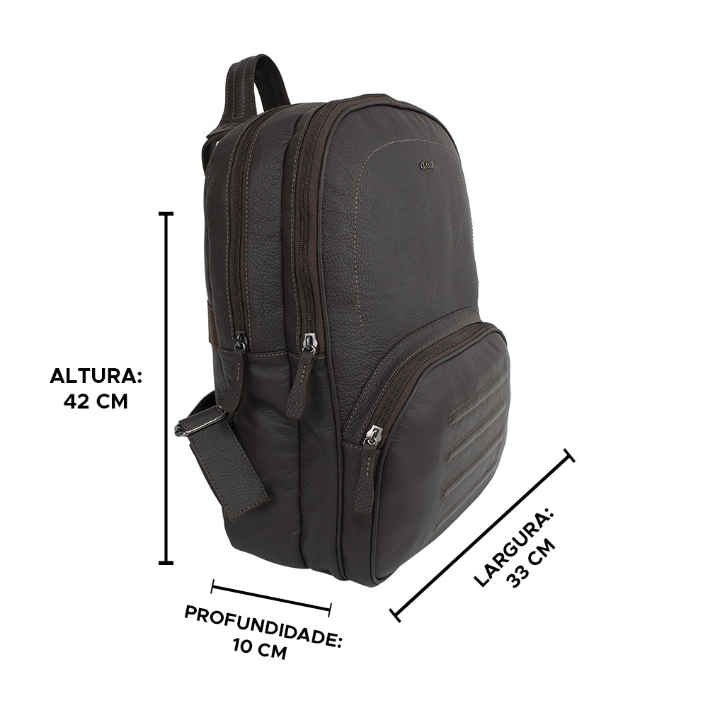 Mochila de Couro Masculina - Office