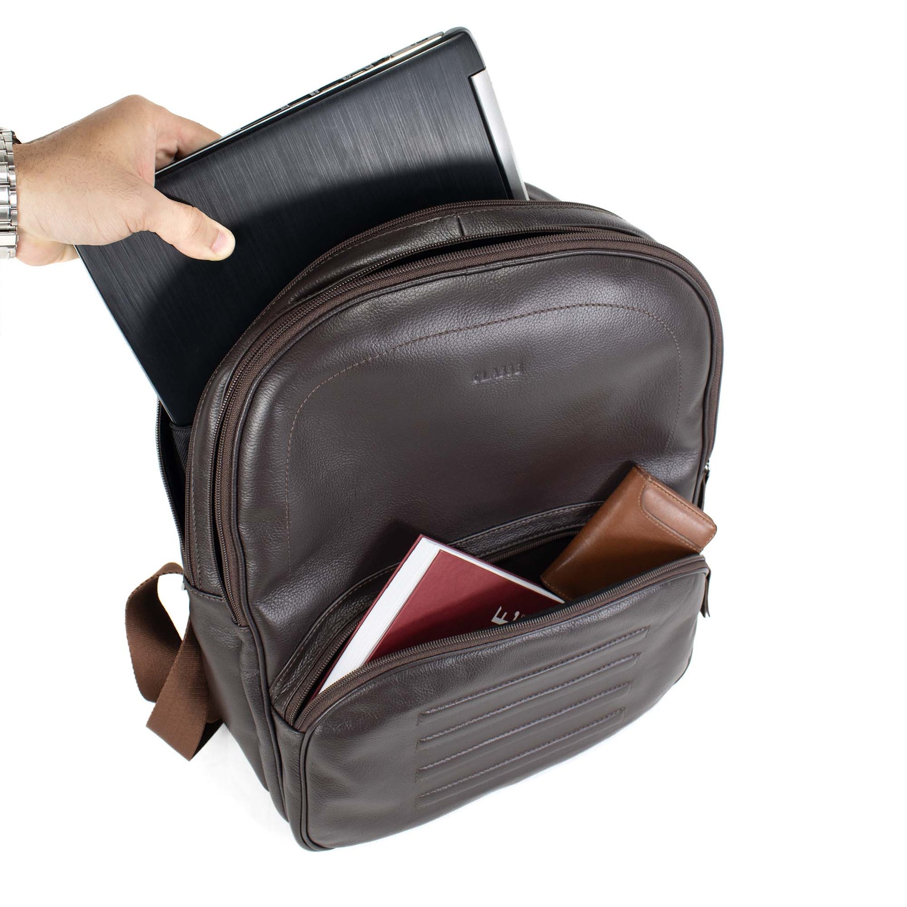Mochila de Couro Masculina - Office