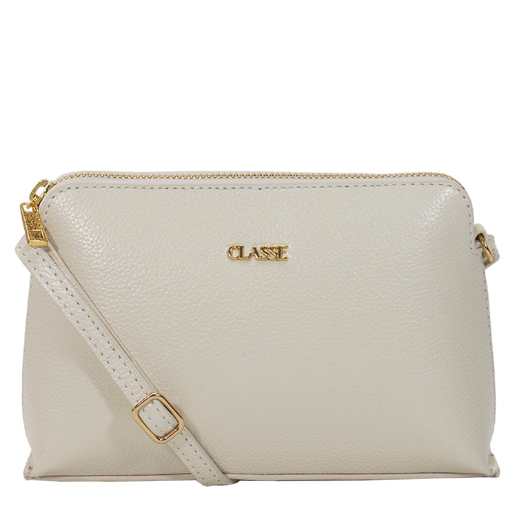 Bolsa Crossbody de Couro Bowling - Off-White