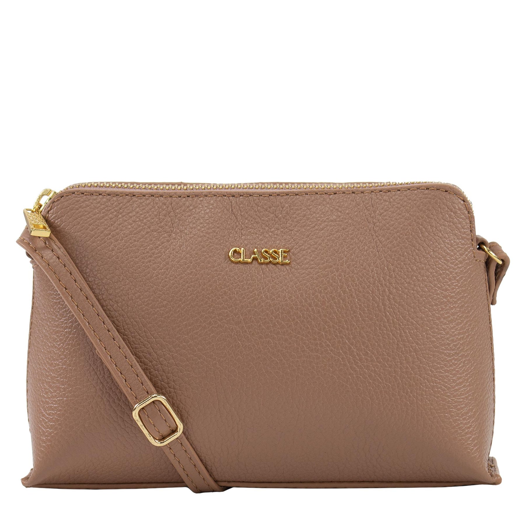 Bolsa Crossbody de Couro Bowling - Floater Mocacchino