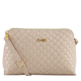 Bolsa Crossbody de Couro Veka - Tramado Creme