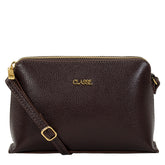 Bolsa Crossbody de Couro Bowling - Chocolate