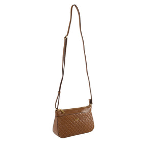 Bolsa Crossbody de Couro Dani - Tramado Nocciola