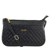 Bolsa Crossbody de Couro Dani - Tramado Preto