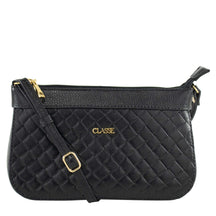 Bolsa Crossbody de Couro Dani - Tramado Preto