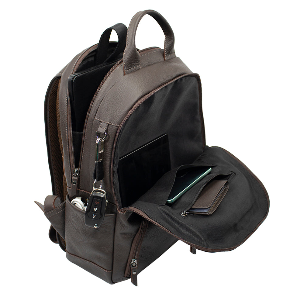 Mochila de Couro Masculina Adventure - Café