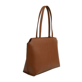 Bolsa de Couro Ivana Shopping Bag - Nocciola