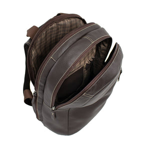 Mochila Masculina de Couro Compact - Café