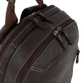 Mochila Masculina de Couro Compact - Café