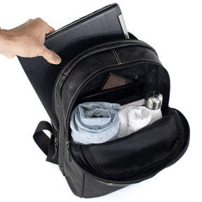 MOCHILA GRANDE MASCULINA EM COURO - 2866-5