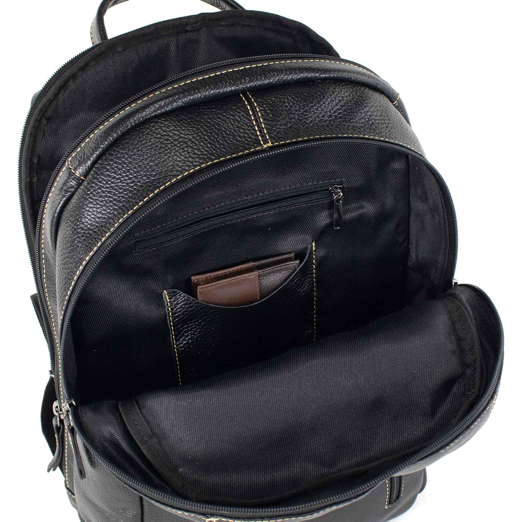 MOCHILA GRANDE MASCULINA EM COURO - 2866-5