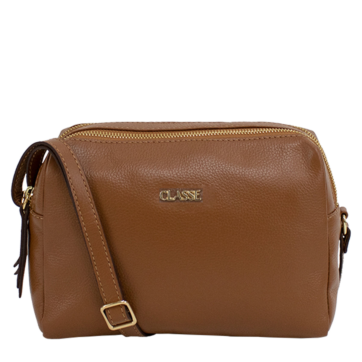 Bolsa Crossbody de Couro Jade - Nocciola