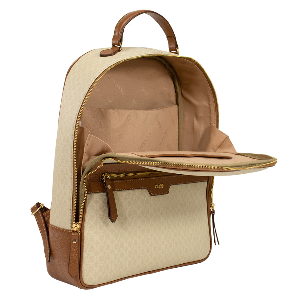 Mochila Feminina Canvas - Creme/Nocciola