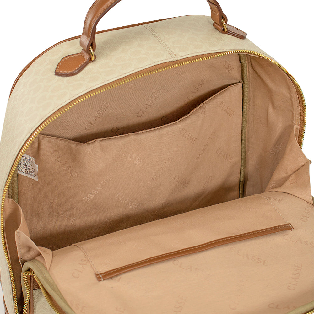 Mochila Feminina Canvas - Creme/Nocciola