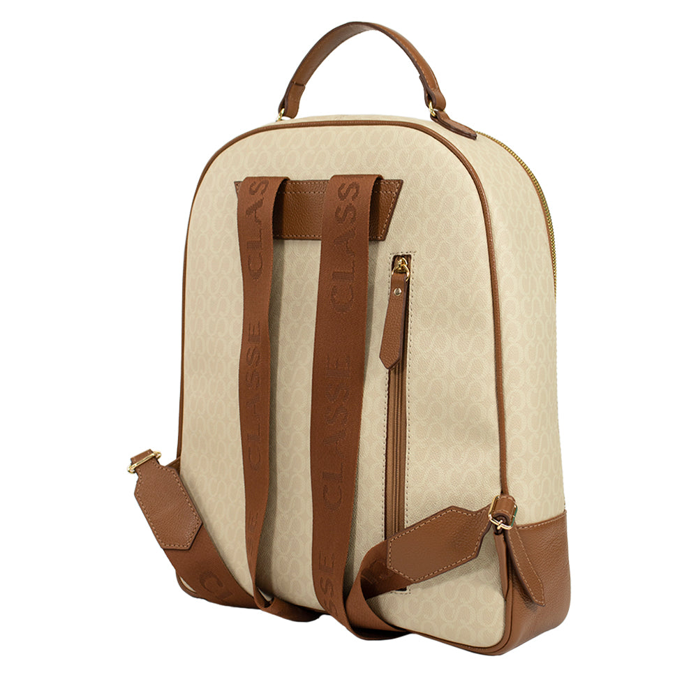 Mochila Feminina Canvas - Creme/Nocciola