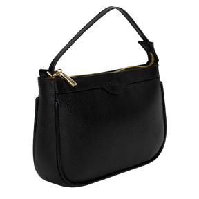 Bolsa Crossbody de Couro Preta Clarita