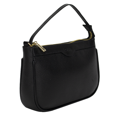 Bolsa Crossbody de Couro Preta Clarita