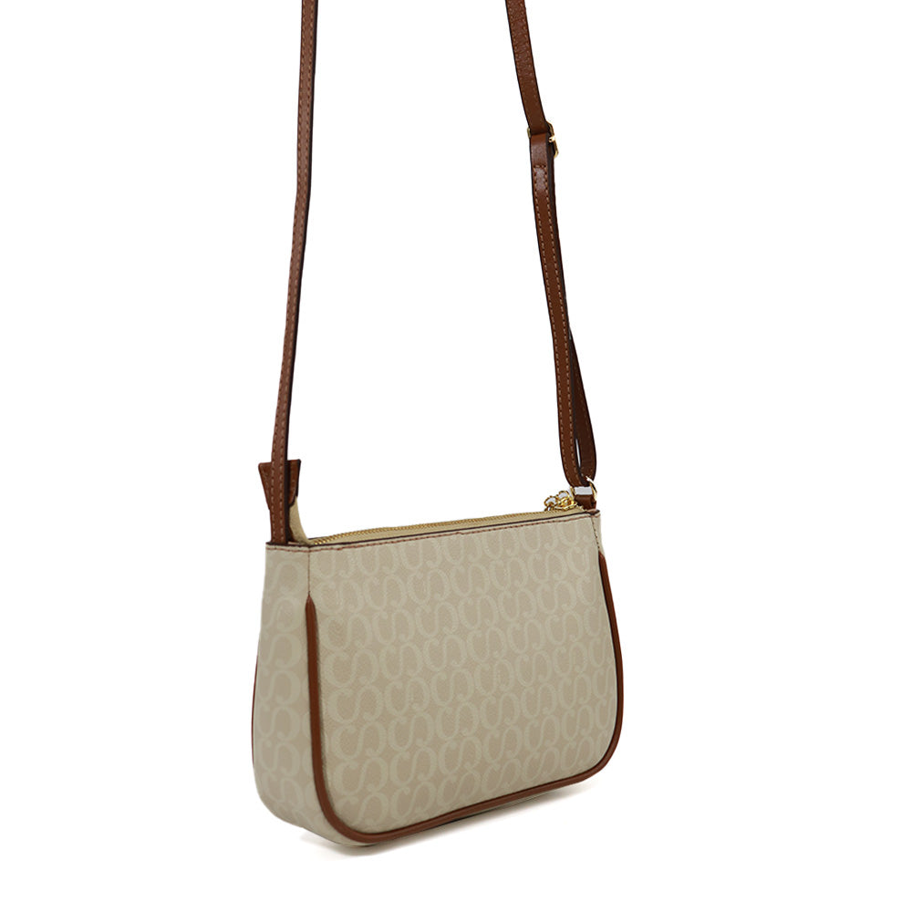 Bolsa Crossbody Canvas Creme Clarita