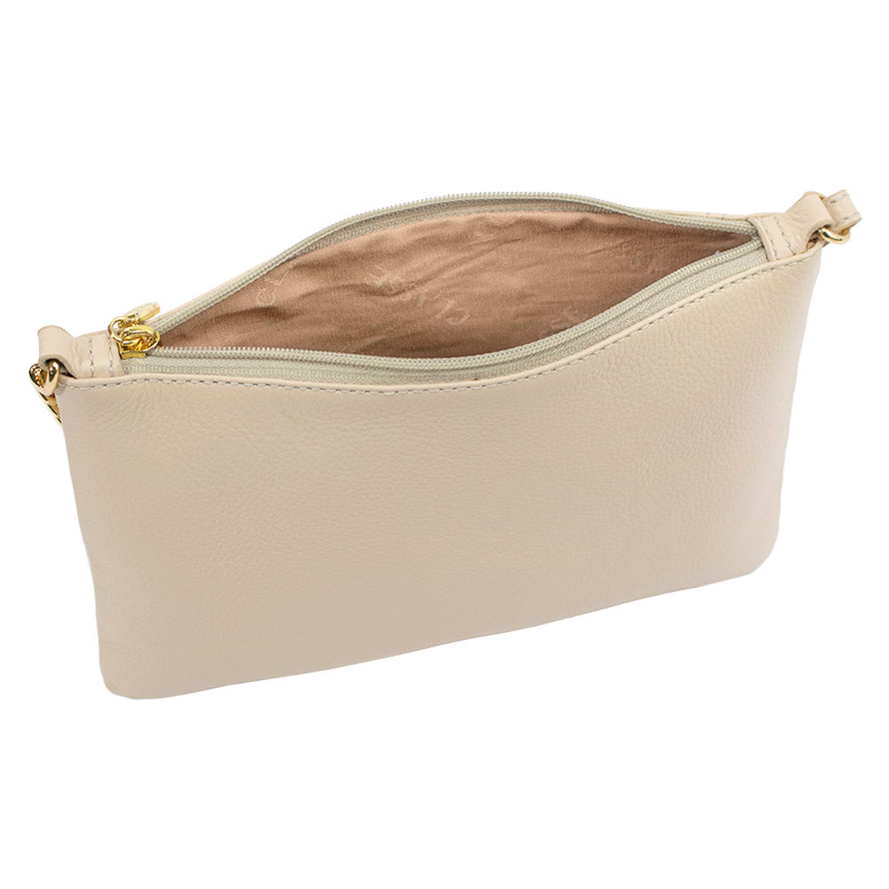 Bolsa Crossbody de Couro Alana - Creme