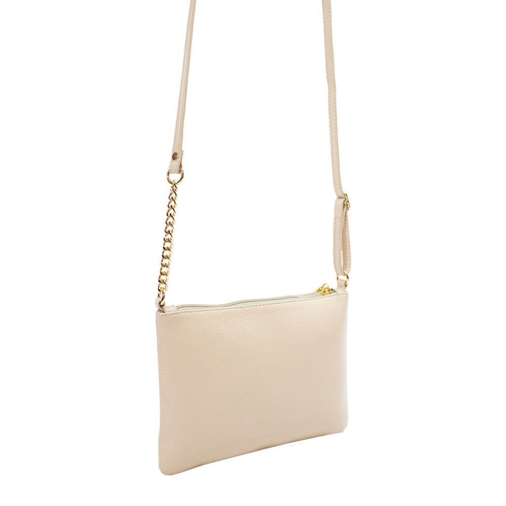 Bolsa Crossbody de Couro Alana - Creme