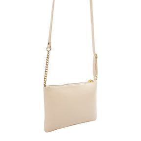 Bolsa Crossbody de Couro Alana - Creme