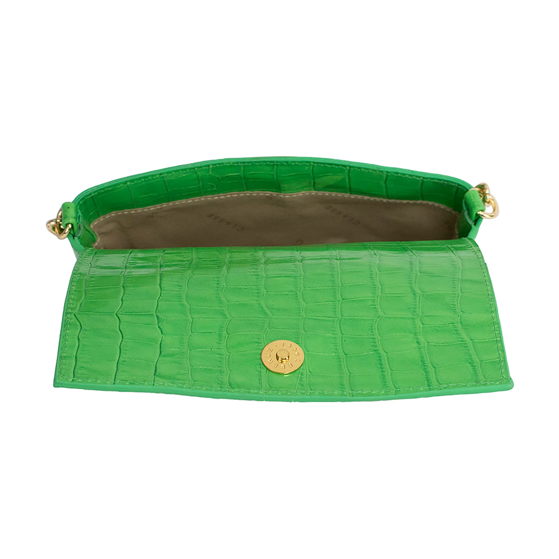 Kit: 01 Bolsa Crossbody de Couro Clarita - Verde Tropical + 01 Bolsa Tiracolo de Couro Mia - Verde Tropical + 01 Carteira Lemon