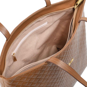 Bolsa Shopping Bag de Couro Tramado - Bárbara
