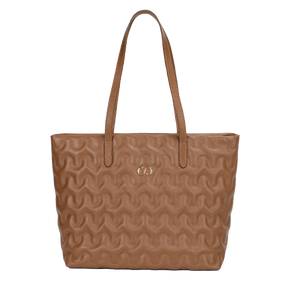 Bolsa Shopping Bag Nocciola de Couro Liza