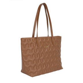 Bolsa Shopping Bag Nocciola de Couro Liza