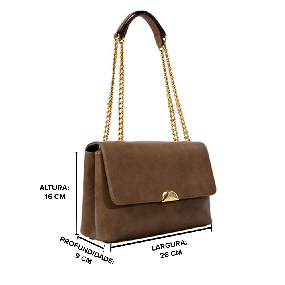 Bolsa de Couro Tiracolo Bag Luma - Confort Sand