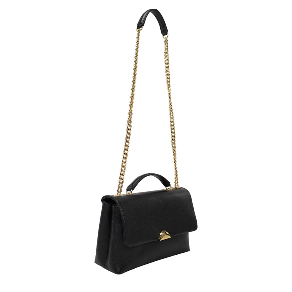 Bolsa de Couro Tiracolo Bag Luma - Preto