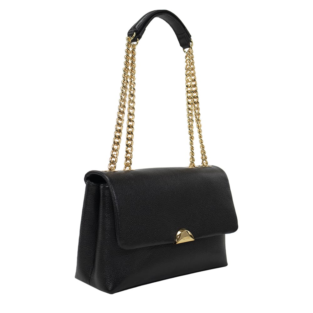 Bolsa de Couro Tiracolo Bag Luma - Preto